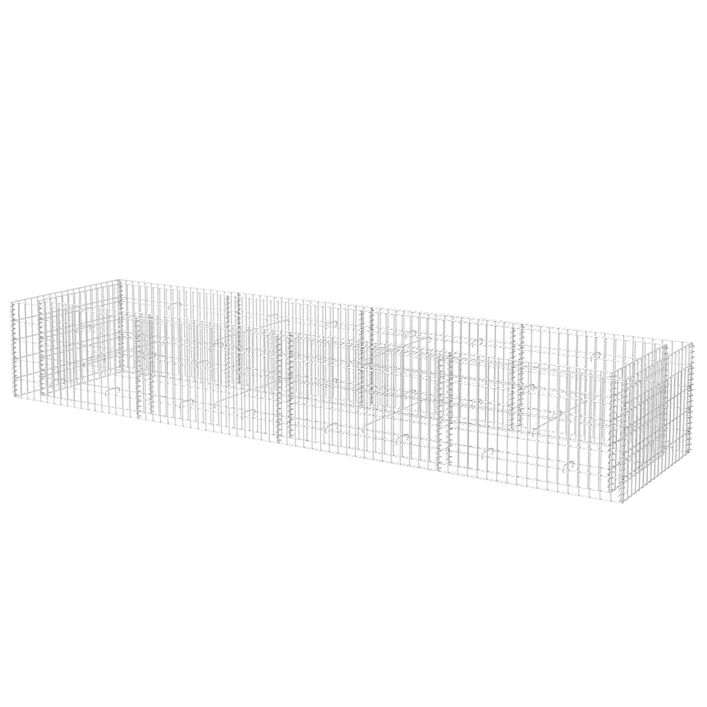 VIDAXL GABION -Planungsbox erhöht 360x90x50 cm Stahl