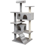 Vidaxl Cat rasking Post con graffi di sisal 125 cm grigio