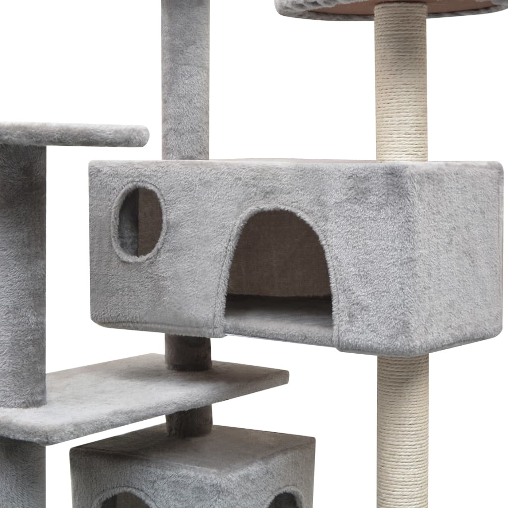 Vidaxl Cat rasking Post con graffi di sisal 125 cm grigio