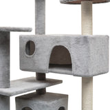 Vidaxl Cat rasking Post con graffi di sisal 125 cm grigio