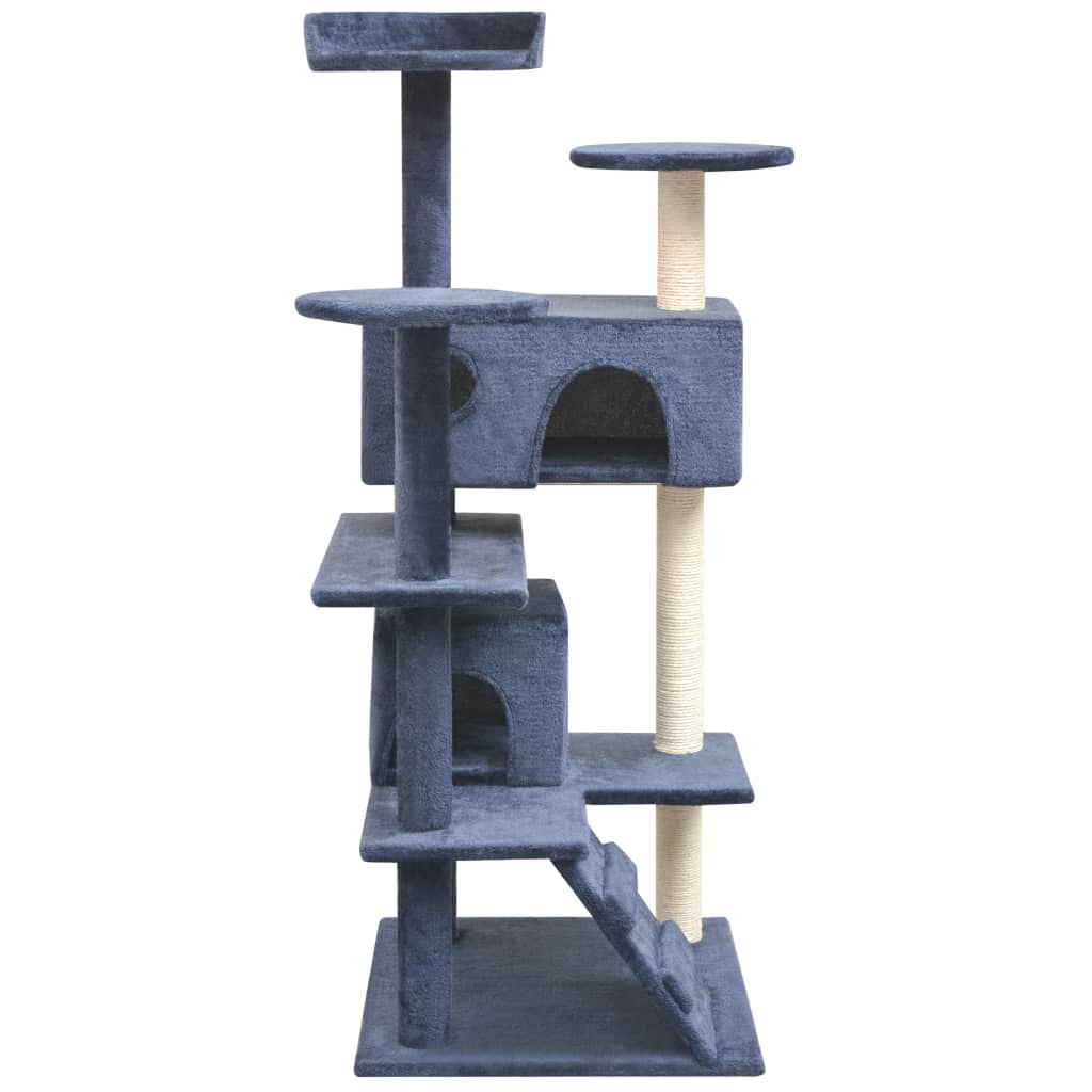 Vidaxl Cat Scratching Post med sisal skrabe poster 125 cm mørkeblå