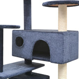 Vidaxl Cat Scratching Post med sisal skrabe poster 125 cm mørkeblå