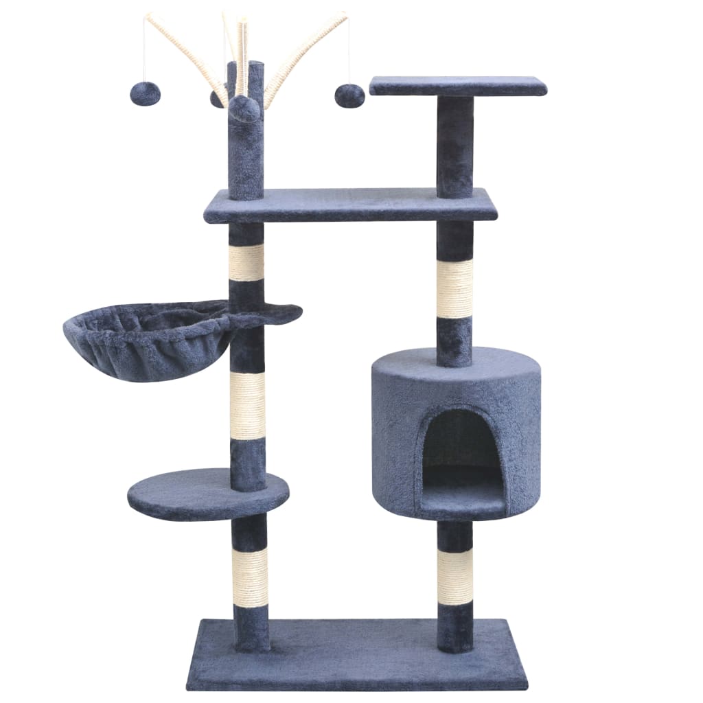 Vidaxl Cat Scrating Post z Sisal Scrating Posts 125 cm Ciemnoniebieski
