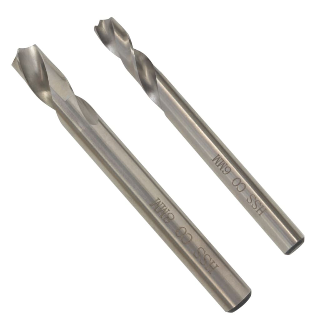 Vidaxl 2-piece pointed wax bitset HSS