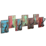 VidaXL coat rack with 7 hooks solid recycled wood