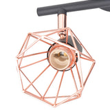 Vidaxl taklampa med 2 spotlight E14 svart och koppar