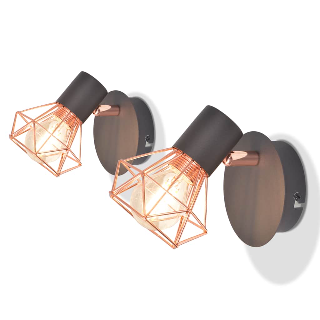 Vidaxl vägglampor 2 st med LED 8 W