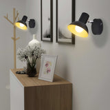 Lampade a parete Vidaxl per 2 pere E27 nere e oro 2 m