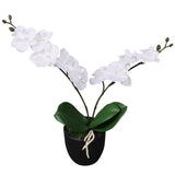 Vidaxl Artificial Plant Orchid with Pot 30 cm White
