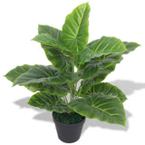 Plantas de taro de arte vidaxl com maconha 45 cm verde