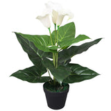Vidaxl Art Calla Lelie Plant with pot 45 cm white