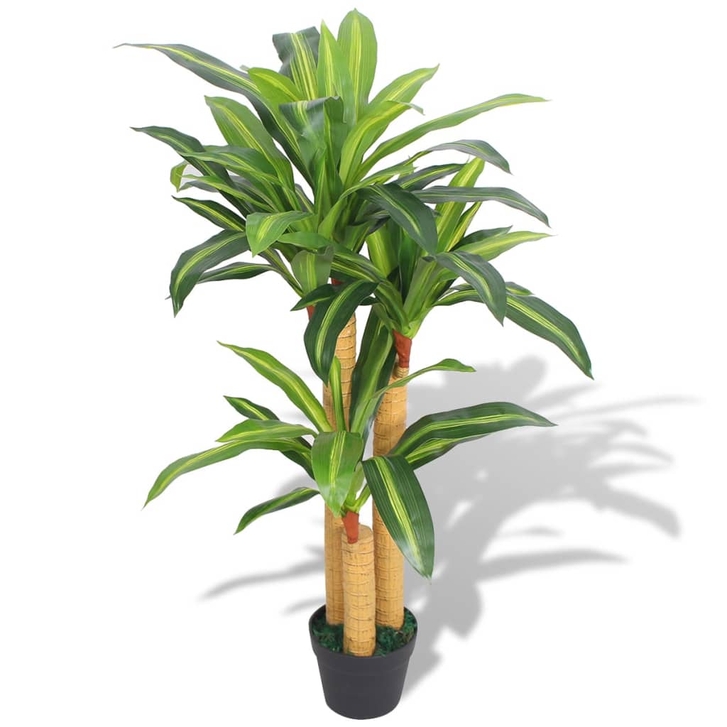 Vidaxl Art Dracena Plant with pot 100 cm green
