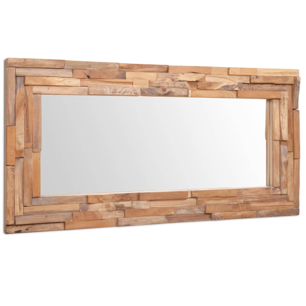 Vidaxl Mirror decorativo Rectangular 120x60 cm de madera de teca