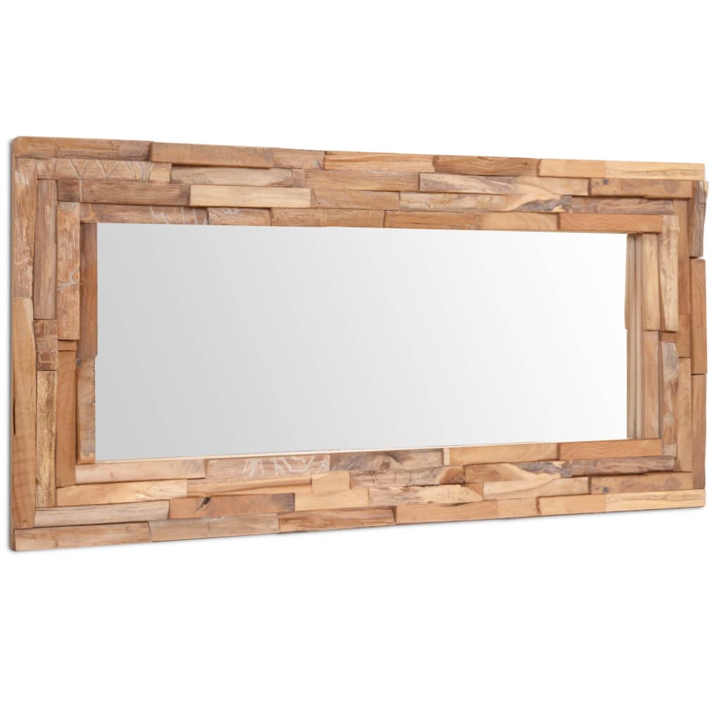 Vidaxl Mirror decorativo Rectangular 120x60 cm de madera de teca