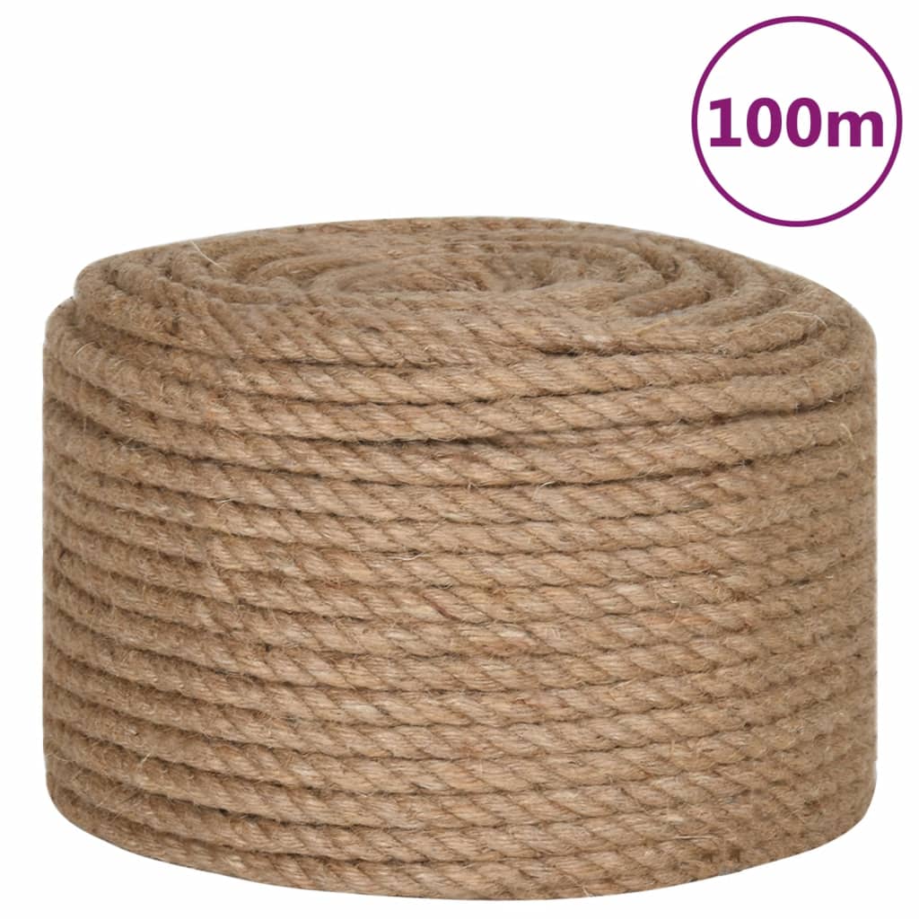 Vidaxl corda 100% iuta 14 mm 100 m