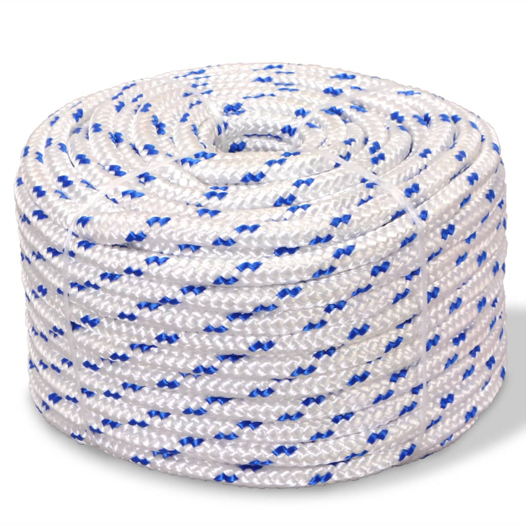 Corda de bota vidaxl 8 mm 100 m de polipropileno branco