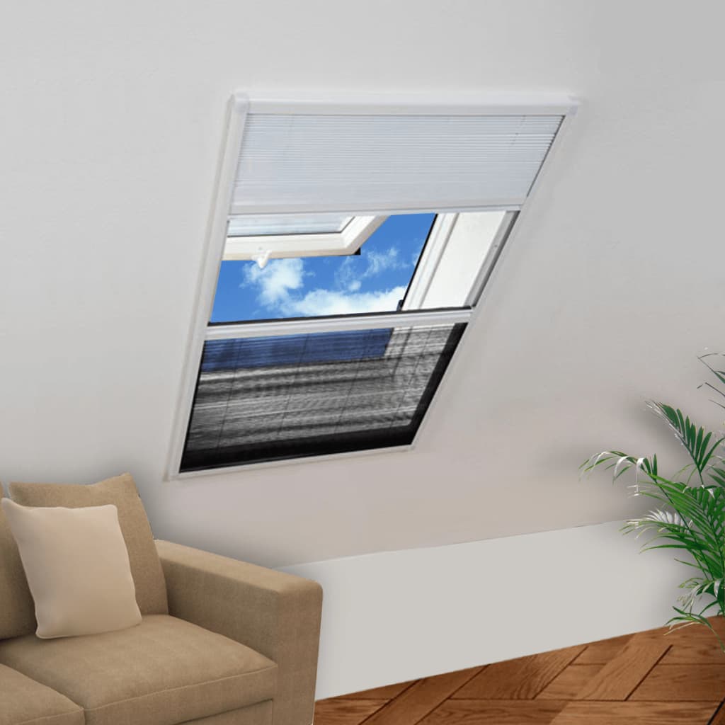 Vidaxl Raamhor Plissé z aluminijem 60x80 cm