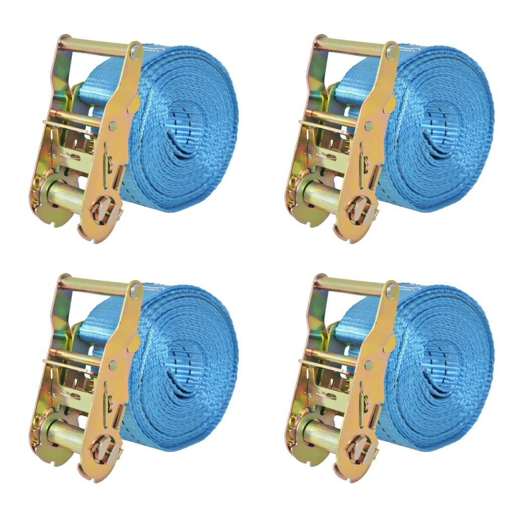 Pneumatici Vidaxl Span 2 tonnellate 6mx38mm blu 4 pezzi