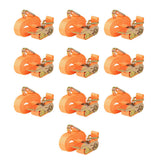 Sangles de tension VidaXL 0,4 tonnes 6mx25mm orange 10 pcs