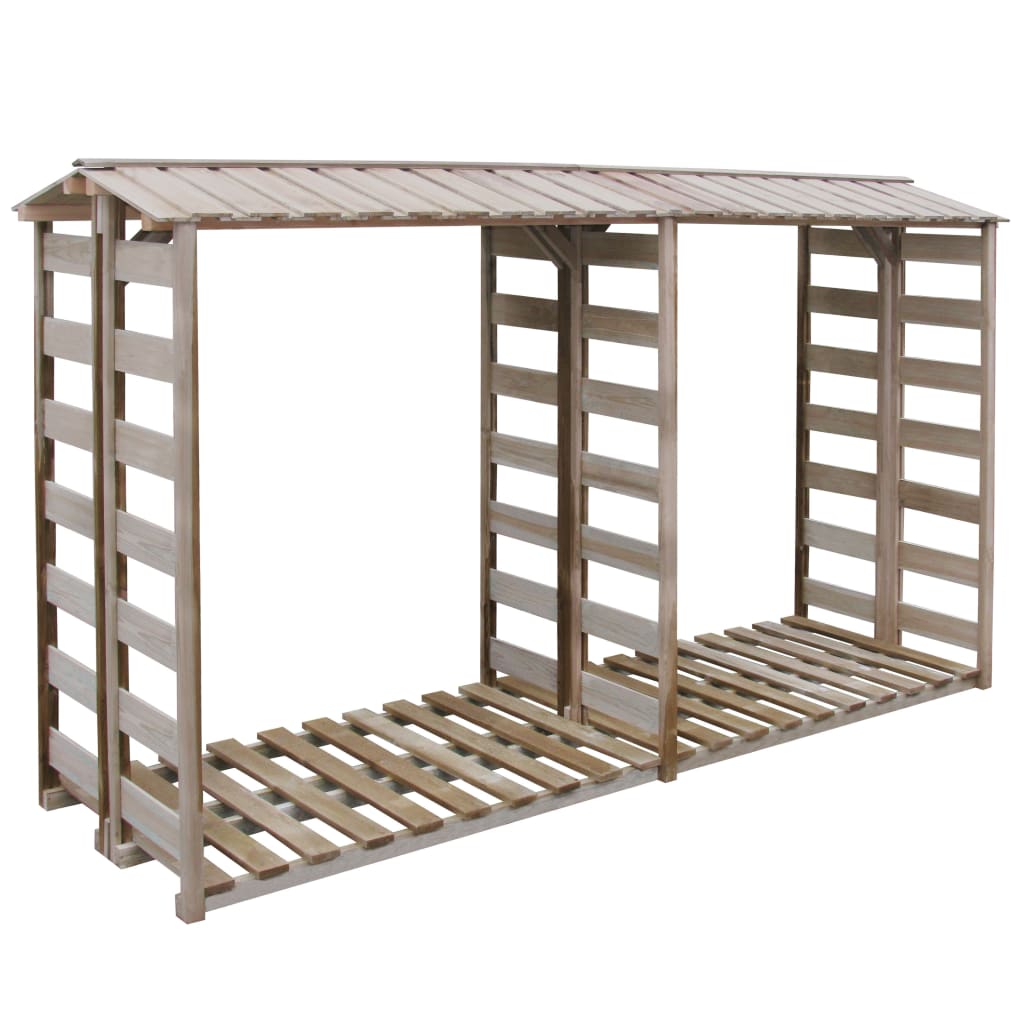 Vidaxl brændeopbevaring 300x90x176 cm Imprægneret fyrretræ