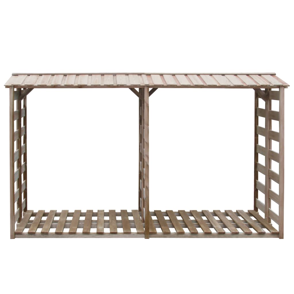 Vidaxl brændeopbevaring 300x90x176 cm Imprægneret fyrretræ