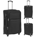 Vidaxl Trolleyset preto de 3 peças