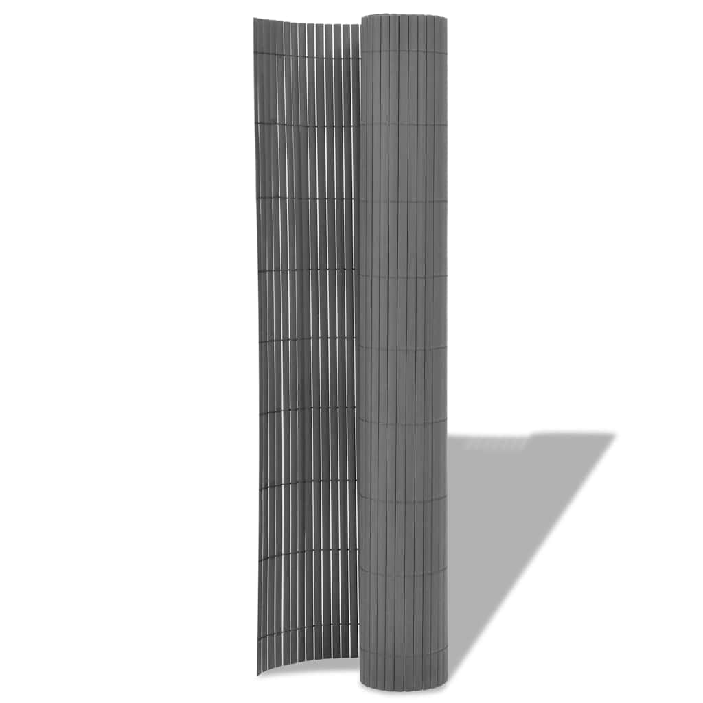 VidaXL Garden fencing Double -sided 90x300 cm PVC Gray