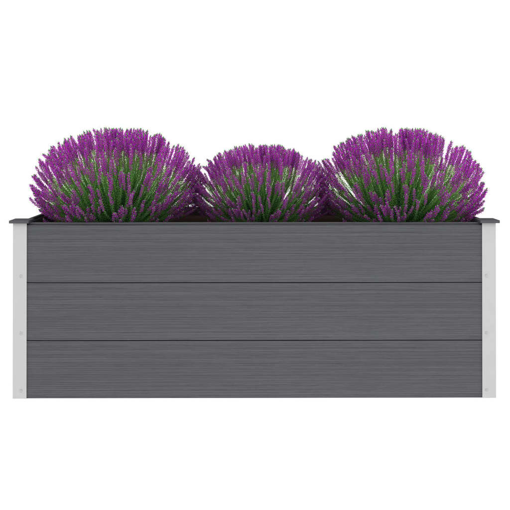 Vidaxl raised planter 150x50x54 cm hkc grey