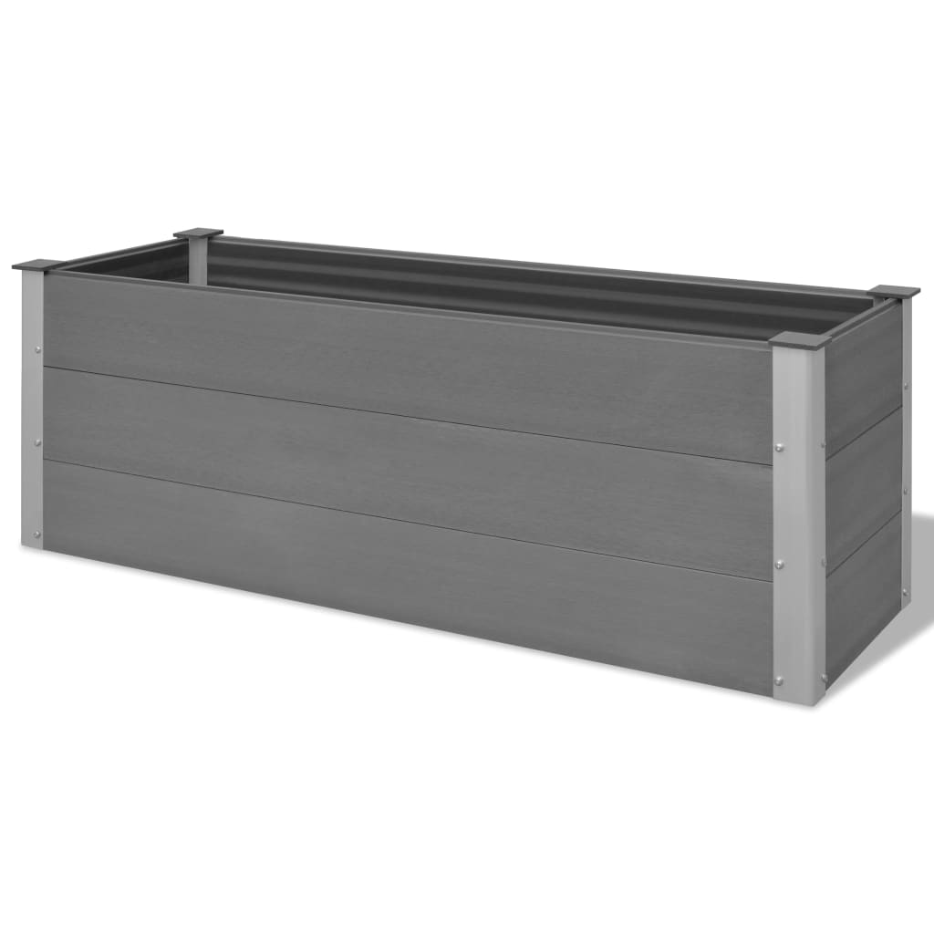 Vidaxl raised planter 150x50x54 cm hkc grey