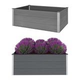 Vidaxl raised planter 150x100x54 cm hkc grey