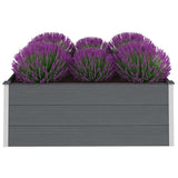 Vidaxl raised planter 150x100x54 cm hkc grey