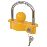 Vidaxl Trailer Lock with 2 Keys Steel and Aluminum Alloy Yellow