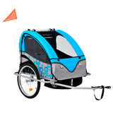 Vidaxl-Fahrradanhänger und Kinderwagen 2-in-1 blau und grau