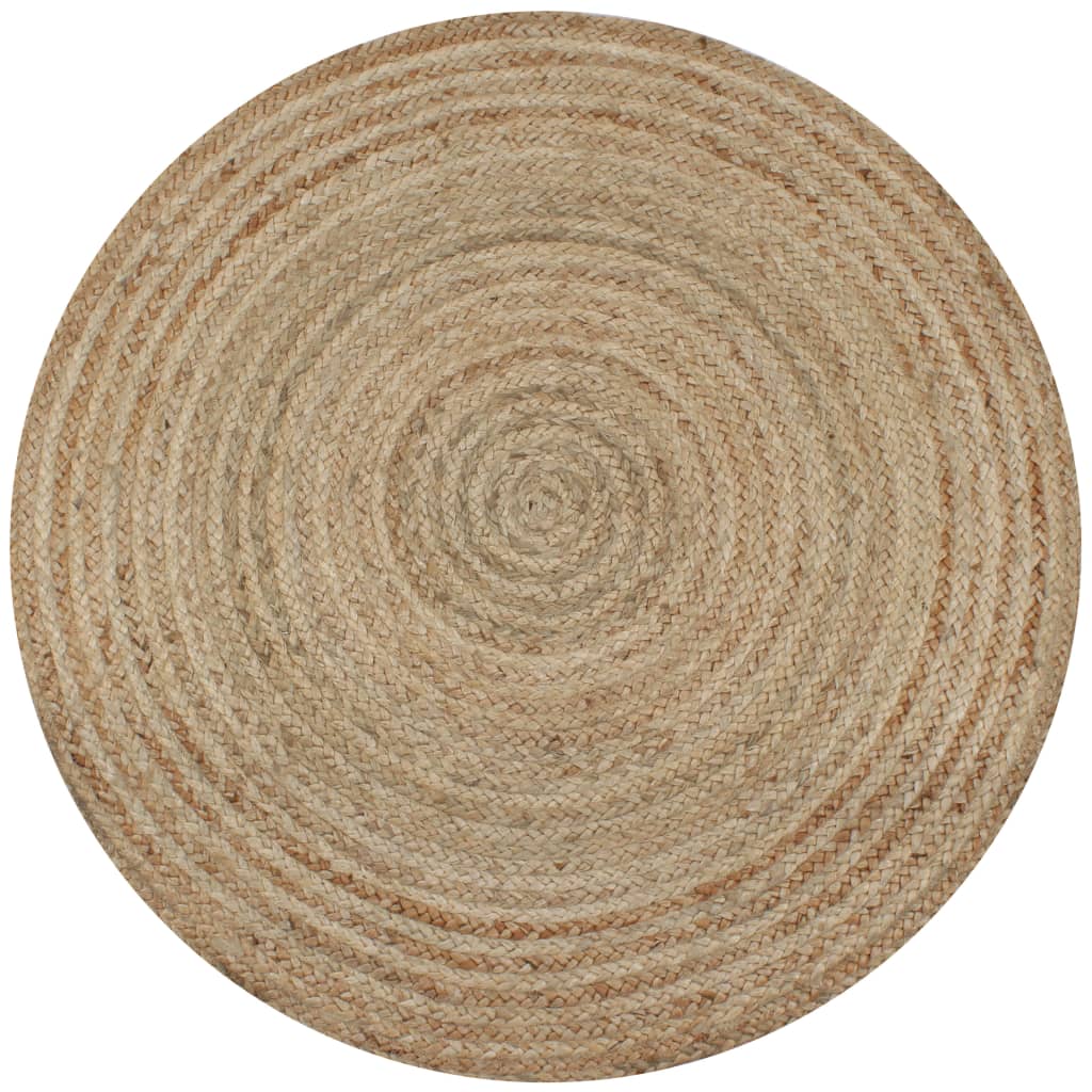 Vidaxl koberec kolem 90 cm pletené juta