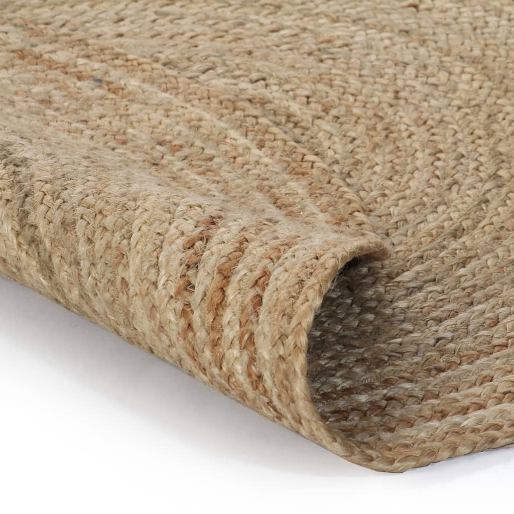 Vidaxl koberec kolem 90 cm pletené juta