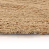 Vidaxl Teppech ëm 120 cm gekierzt Jute