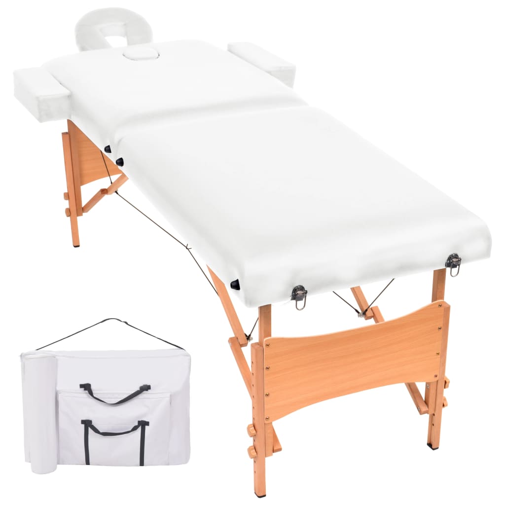 Vidaxl Masaje Tabla de 10 cm de espesor 2 zonas plegables