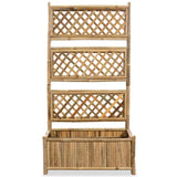 Planteur vidaxl élevé avec du rack 70 cm de bambou