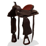 Vidaxl Western Saddle, Bridle e Bright Blast 17 Real Leather Brown