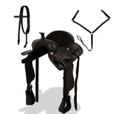 Vidaxl westlech Suedel, Bridle an helle Blast 17 richteg Lieder schwaarz