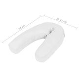 Vidaxl těhotenství polštář J 54x (36-43) cm bílý