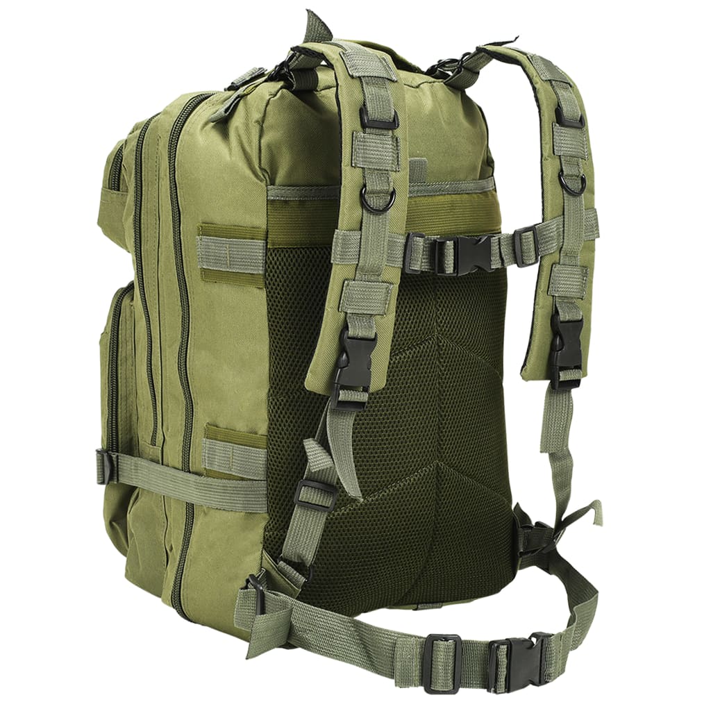 VidaXL 91382 hátizsák army style 50 l oliva zöld