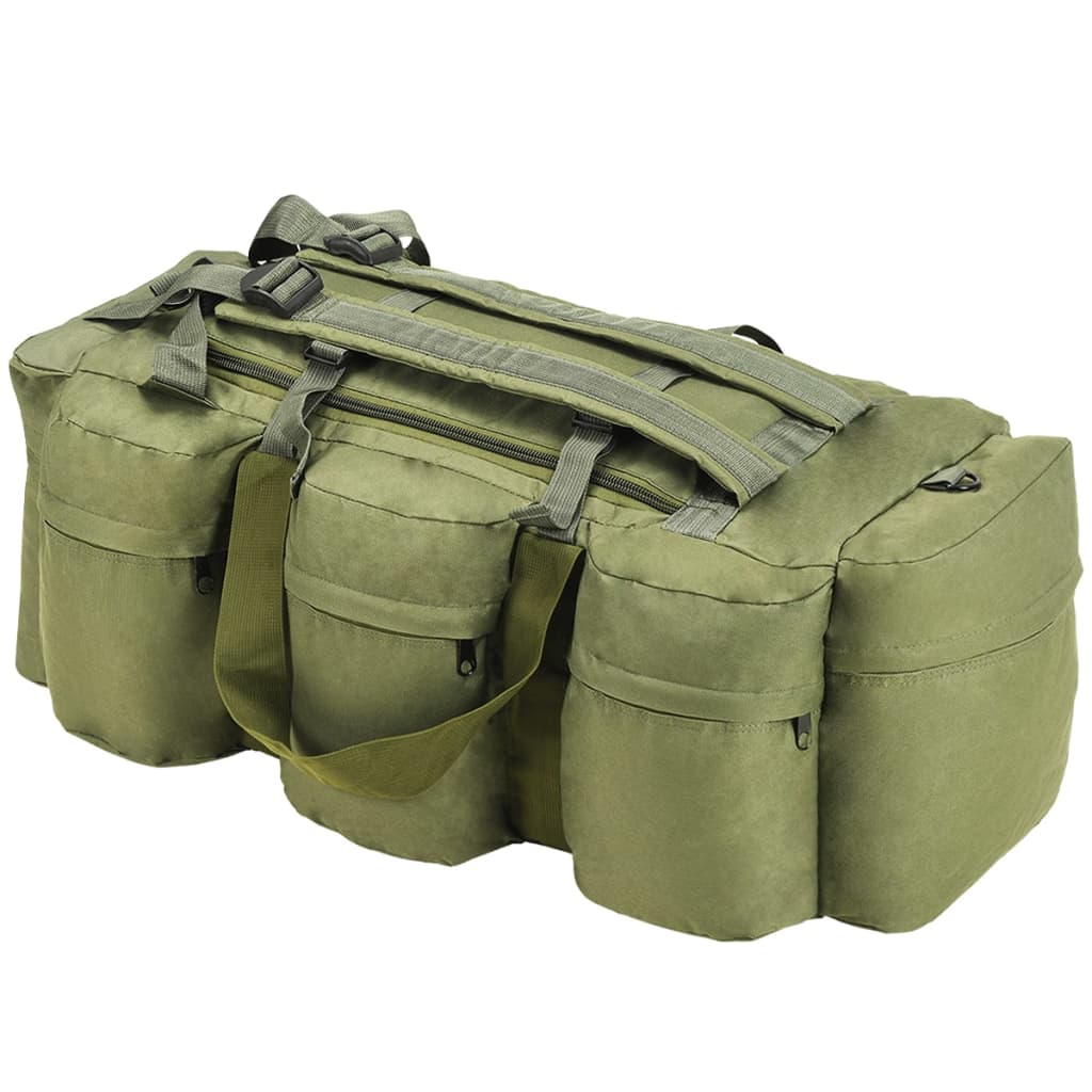 Vidaxl Plunjezak 3-in-1-Armee-Stil 45 l Olive Green