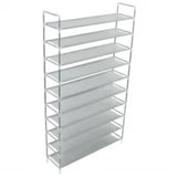 Vidaxl Shoe Rack s 10 policemi kovové a netkané barvy tkaniny