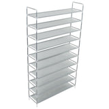Vidaxl Shoe Rack s 10 policemi kovové a netkané barvy tkaniny