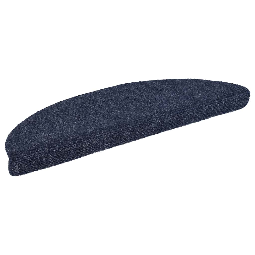 Vidaxl stair mats self -adhesive 15 pieces 56x17x3 cm blue semi -rounds