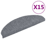 Vidaxl Podstavki za stopnice Self Adhesive 15 kosov 65x21x4 cm svetlo siva polz