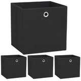 Vidaxl Storage boxes 4 pcs 32x32x32 cm Nonwoven Fabric Black