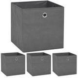 Úložné boxy Vidaxl 4 ks 32x32x32 cm Netkaná látka šedá