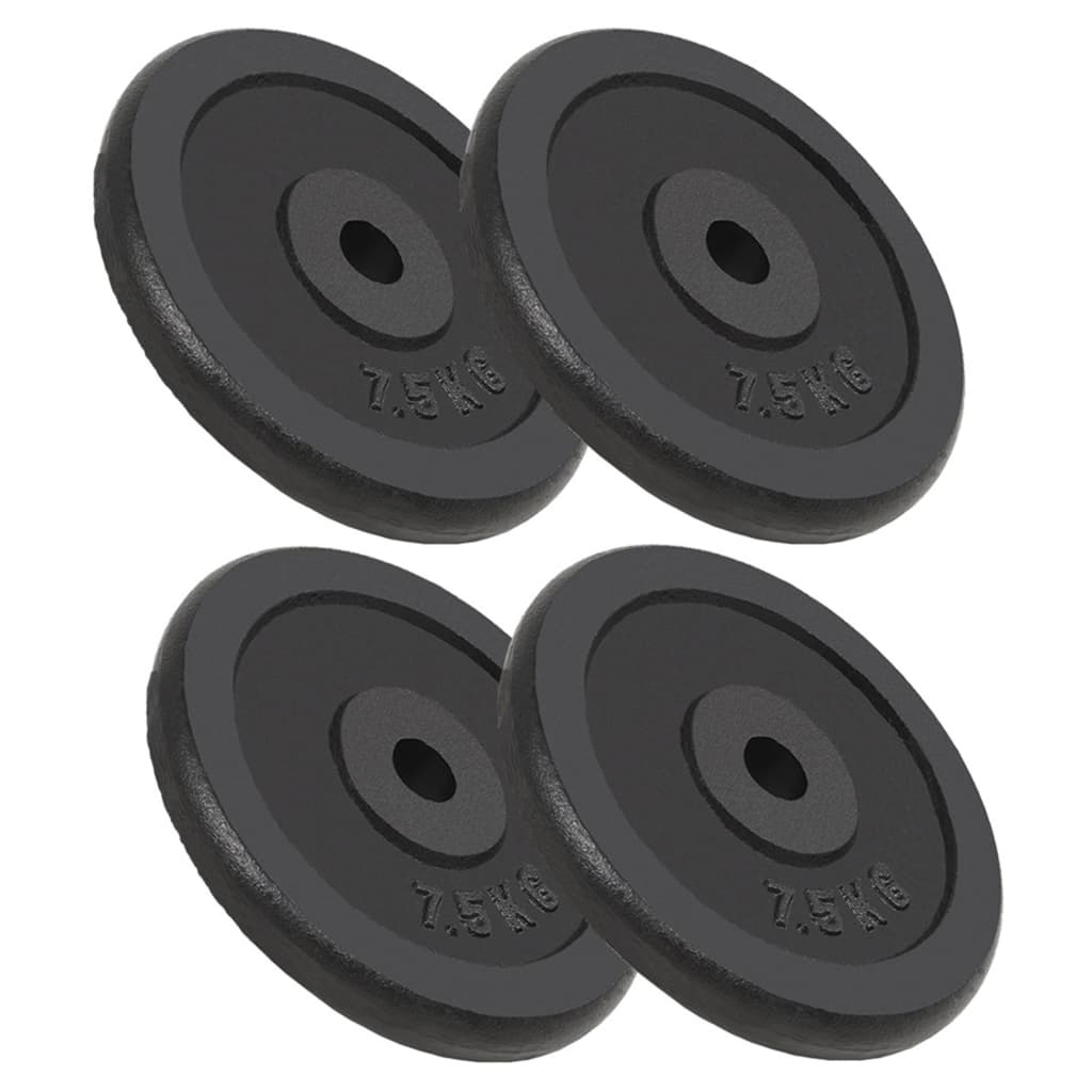 Vidaxl Halter Discs 4 St 4x7,5 kg støbejern